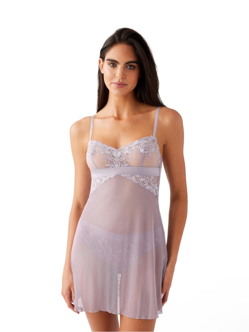 b.tempt'd by Wacoal Women's Opening Act Chemise Minimal Gray Size S